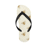 Bee honeycomb seamless design pattern Unisex Flip Flops