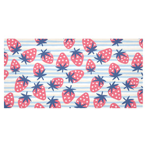 Strawberry pattern blue lines background Tablecloth