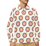Darts Pattern Print Design 04 Men's Long Sleeve Polo Shirt