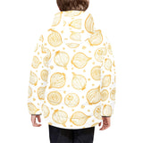 hand drawn onion pattern Kids' Boys' Girls' Padded Hooded Jacket