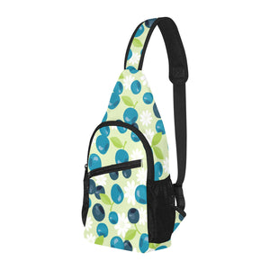 blueberry flower pattern All Over Print Chest Bag