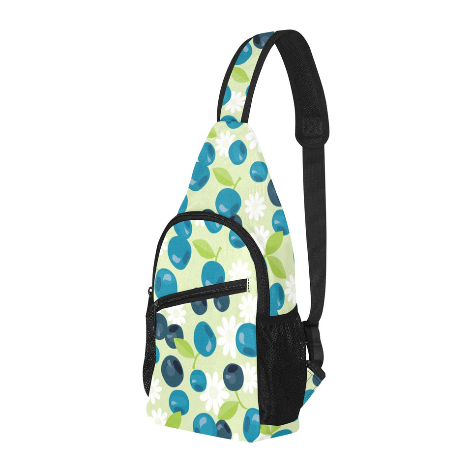 blueberry flower pattern All Over Print Chest Bag