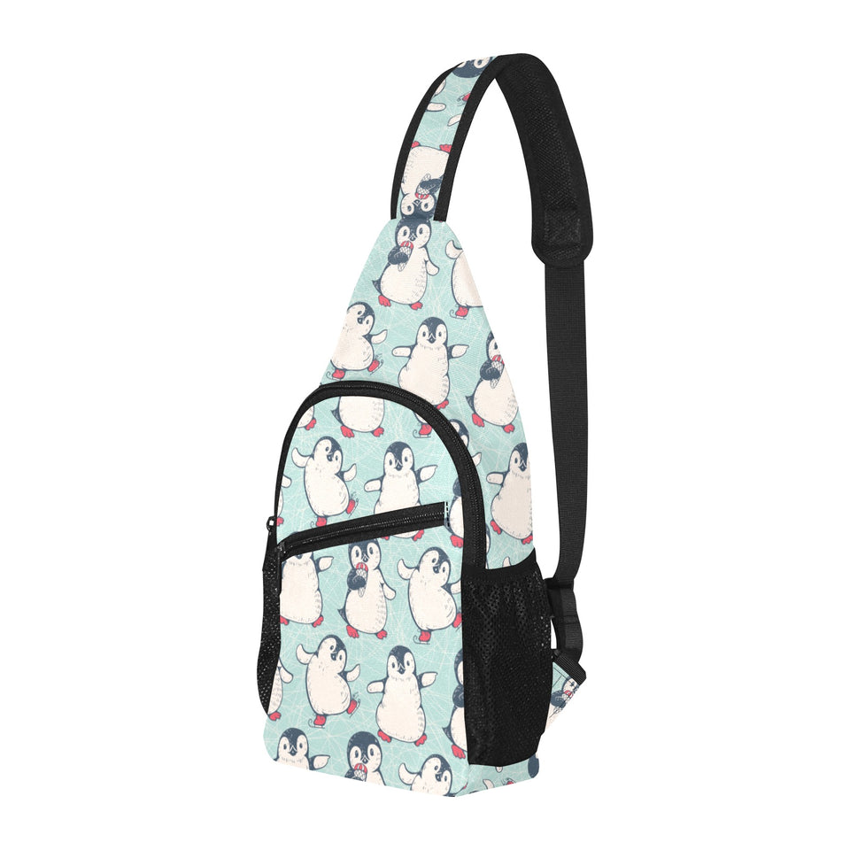 Cute Penguin pattern All Over Print Chest Bag