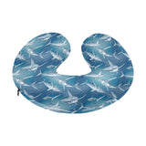 Shark hand drawn U-Shaped Travel Neck Pillow