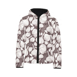 Garlic bulb dark background Kids' Boys' Girls' Padded Hooded Jacket