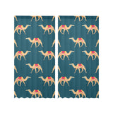 Camel pattern blue blackground Gauze Curtain