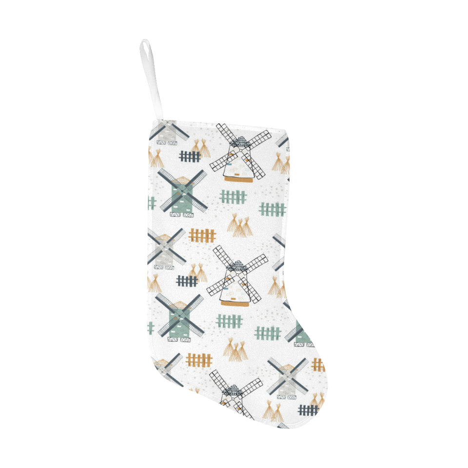 windmill pattern Christmas Stocking