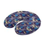 Blue japanese pattern cloud wave flower U-Shaped Travel Neck Pillow