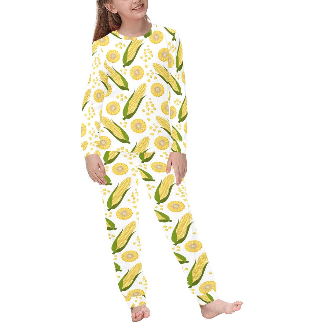 Corn Pattern Print Design 05 Kids' Boys' Girls' All Over Print Pajama Set