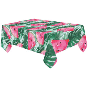 Watermelons tropical palm leaves pattern Tablecloth