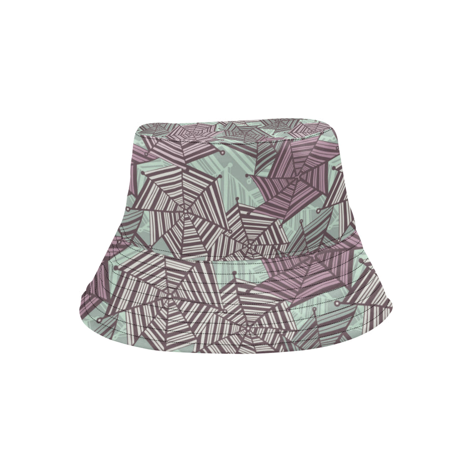 Spider web cobweb design color pattern Unisex Bucket Hat