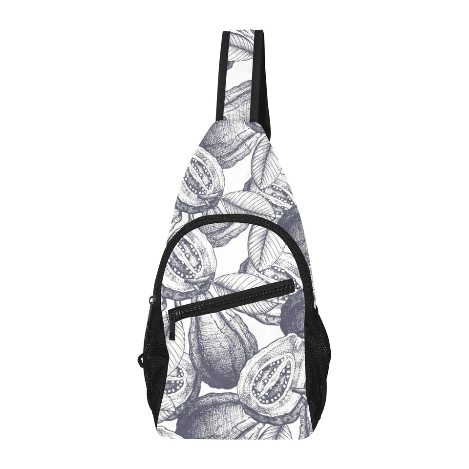 Guava tropical hand drawn pattern All Over Print Chest Bag