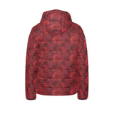 Rose Pattern Print Design 03 Kids' Boys' Girls' Padded Hooded Jacket