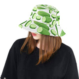 cucumber whole slices pattern Unisex Bucket Hat