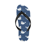 Cute white baby sea lion seal pattern Unisex Flip Flops