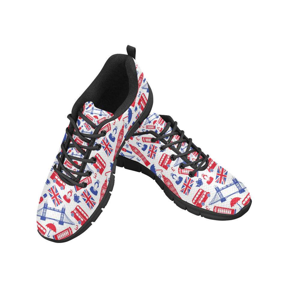 British Pattern Print Design 01 Men's Breathable Sneakers ( Model 055)