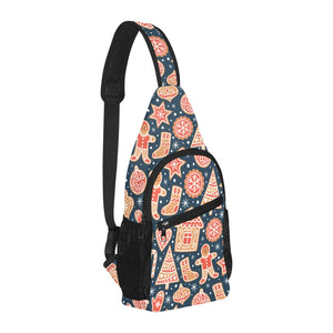 Christmas gingerbread cookie pattern All Over Print Chest Bag
