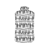Piano Pattern Print Design 03 Women's Padded Vest