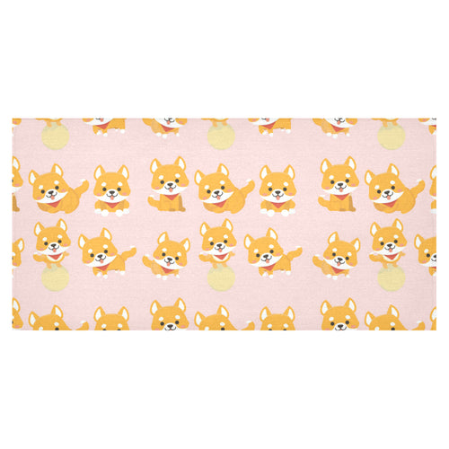 Cute shiba inu dog pattern Tablecloth