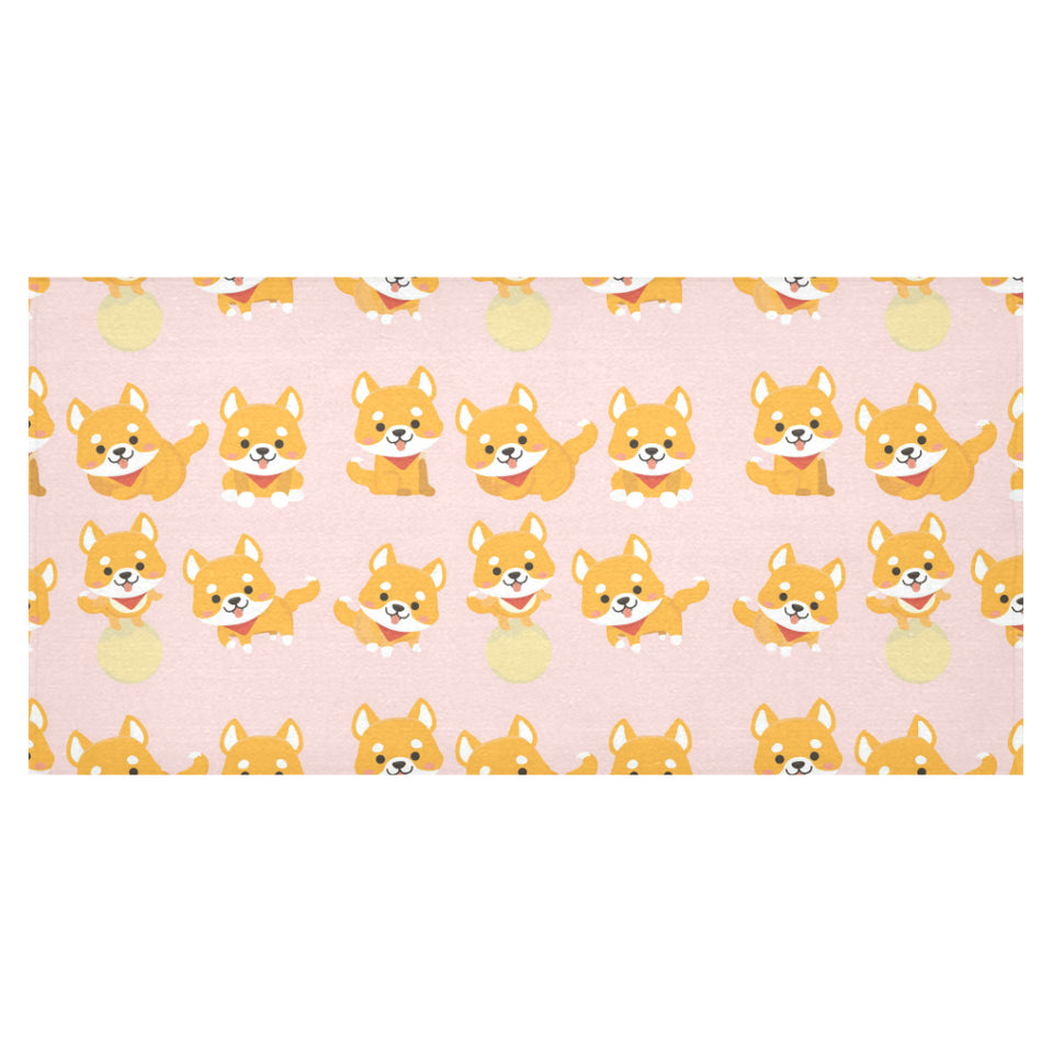 Cute shiba inu dog pattern Tablecloth