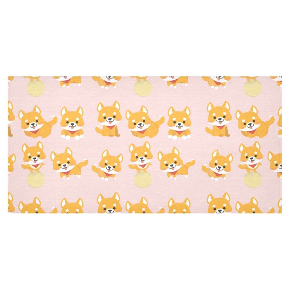 Cute shiba inu dog pattern Tablecloth