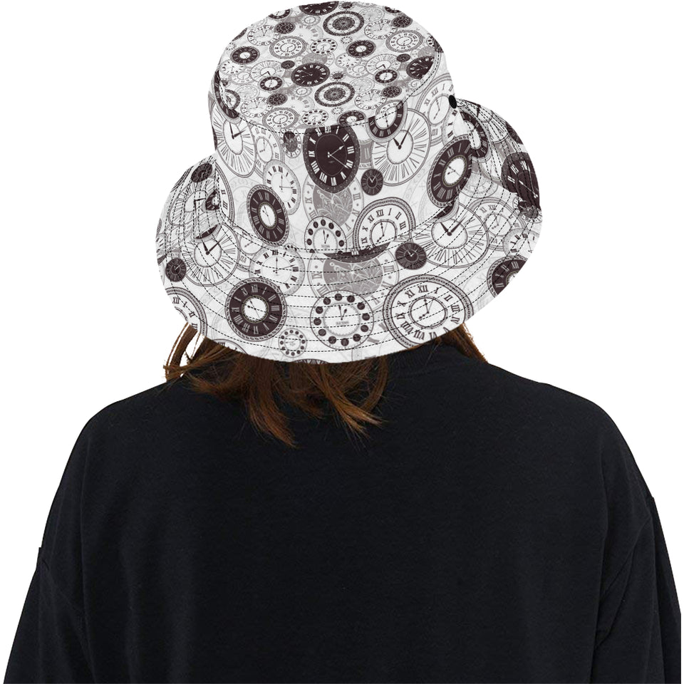Classic vintage clock pattern Unisex Bucket Hat