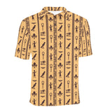 Egypt Hieroglyphics Pattern Print Design 02 Men's All Over Print Polo Shirt
