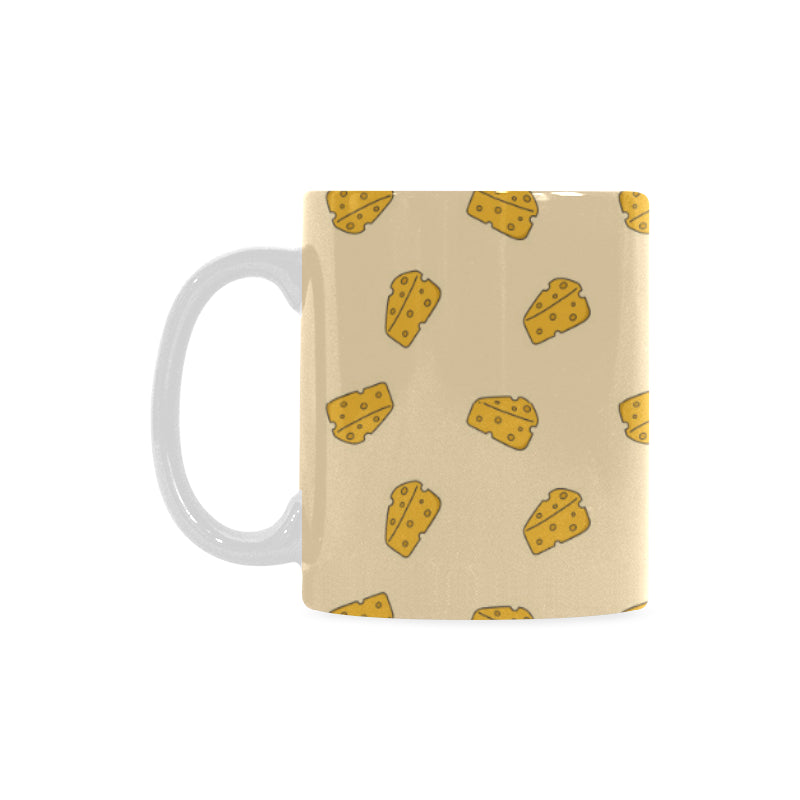 Cheese pattern Classical White Mug (Fulfilled In US)