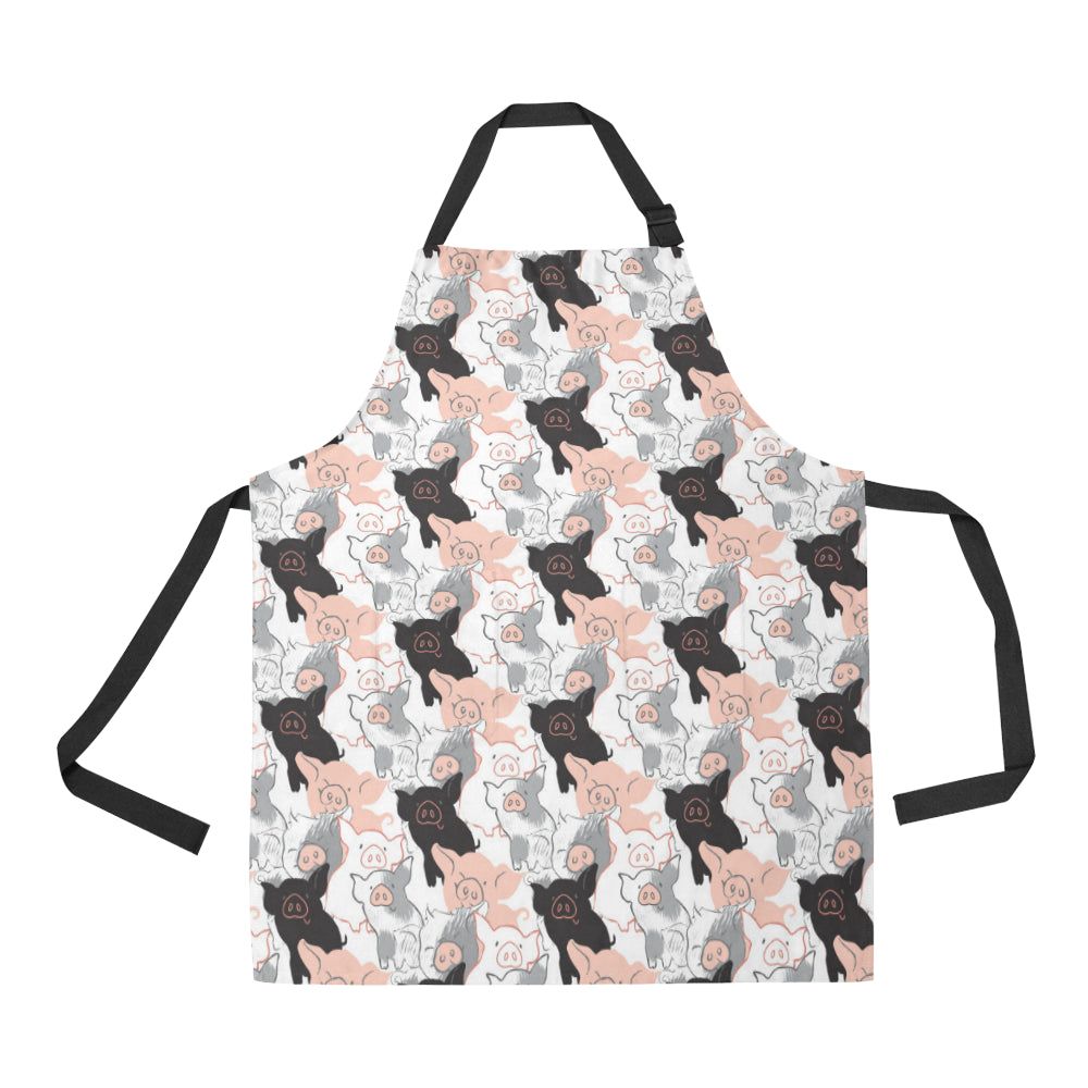 Pig Pattern Print Design 05 All Over Print Adjustable Apron