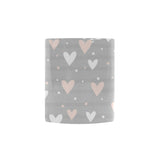 Heart pattern gray background Morphing Mug Heat Changing Mug