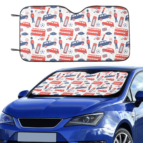 British Pattern Print Design 03 Car Sun Shade