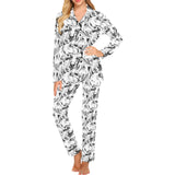 Greyhound Pattern Print Design 01 Women's Long Pajama Set