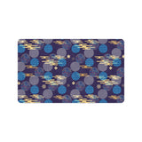 Blue japanese pattern cloud wave flower Doormat
