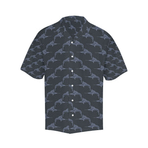 Swordfish Pattern Print Design 03 Men's All Over Print Hawaiian Shirt (Model T58)