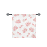 Pink sakura cherry blossom pattern Bath Towel