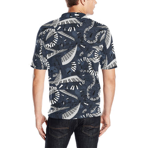 Piano Pattern Print Design 02 Men's All Over Print Polo Shirt