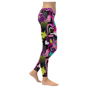 heart dot wave star creative design pattern Women's Legging Fulfilled In US