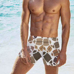 American football ball pattern Men's Swimming Trunks