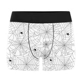 Spider web cobweb pattern white background Men's All Over Print Boxer Briefs Men's Underwear