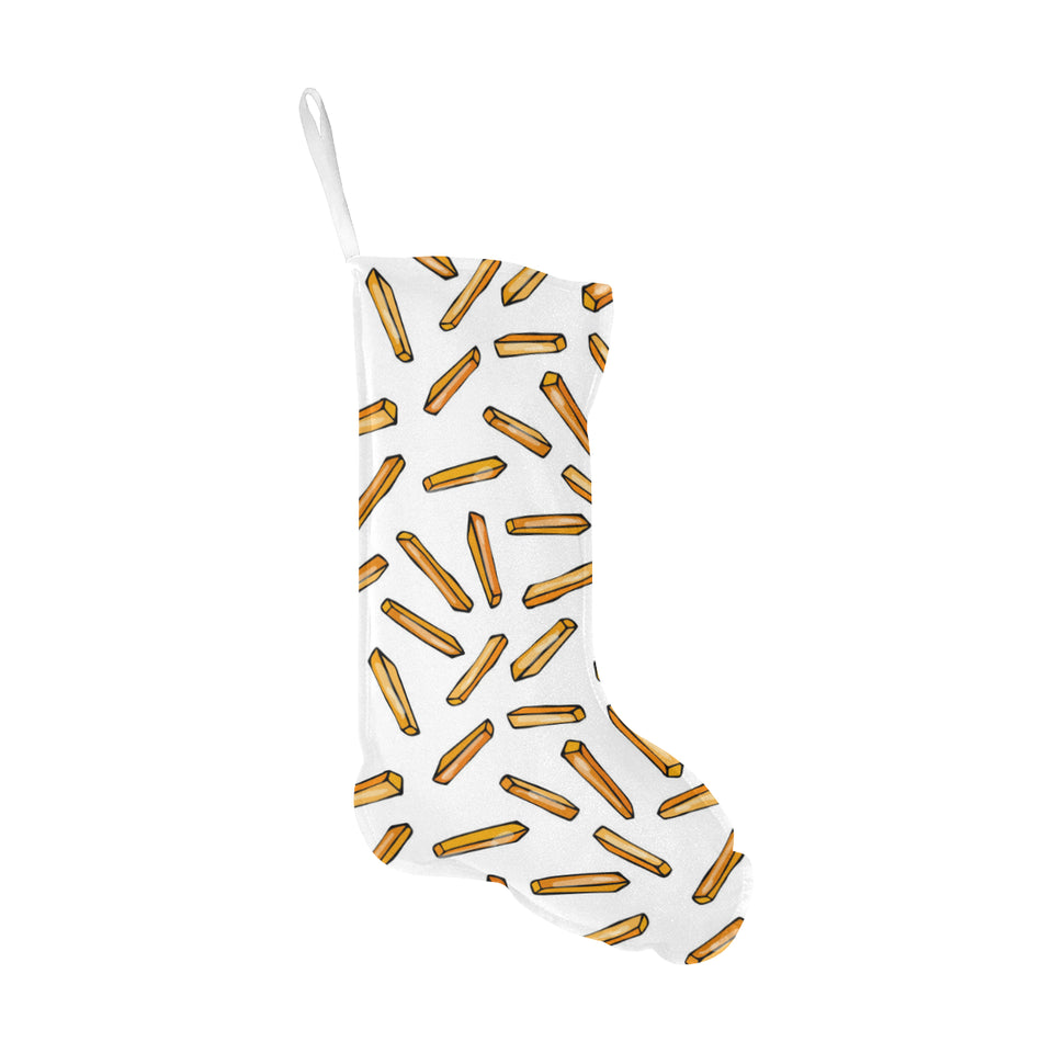 French fries potato pattern Christmas Stocking