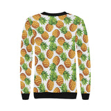 Pineapples design pattern Women's Crew Neck Sweatshirt