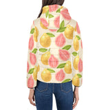 Beautiful guava pattern Women's Padded Hooded Jacket
