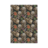 Skull rose humming bird flower pattern House Flag Garden Flag