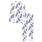 Eggplant Pattern Print Design 05 Women's All Over Print Pajama Set