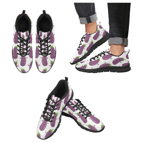 Eggplant Pattern Print Design 01 Men's Breathable Sneakers ( Model 055)