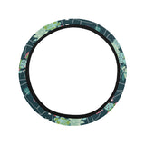 Cactus glass terrarium pattern Car Steering Wheel Cover