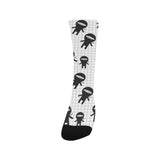 Ninja pattern plaid background Crew Socks