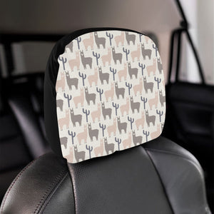 Llama Alpaca pattern Car Headrest Cover