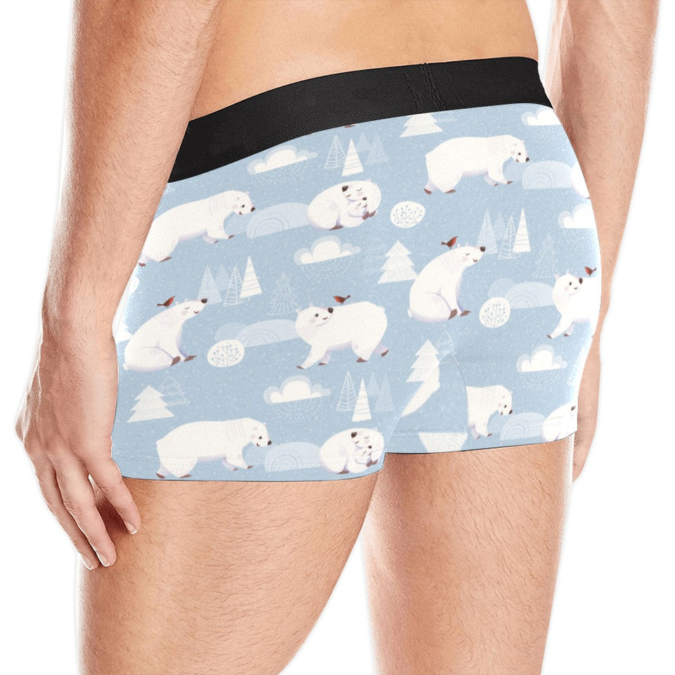 Cute polar bears Christmas decoration pattern Men's All Over Print Boxer Briefs Men's Underwear