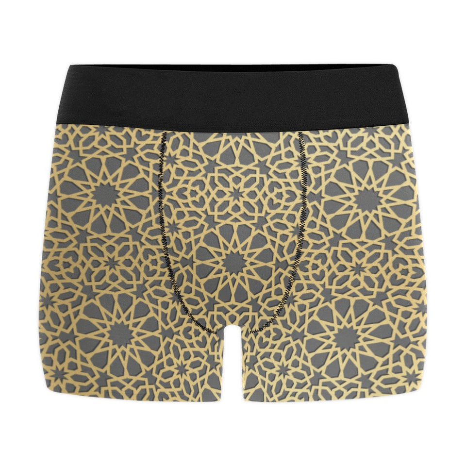 arabic star gold pattern Men's All Over Print Boxer Briefs Men's Underwear